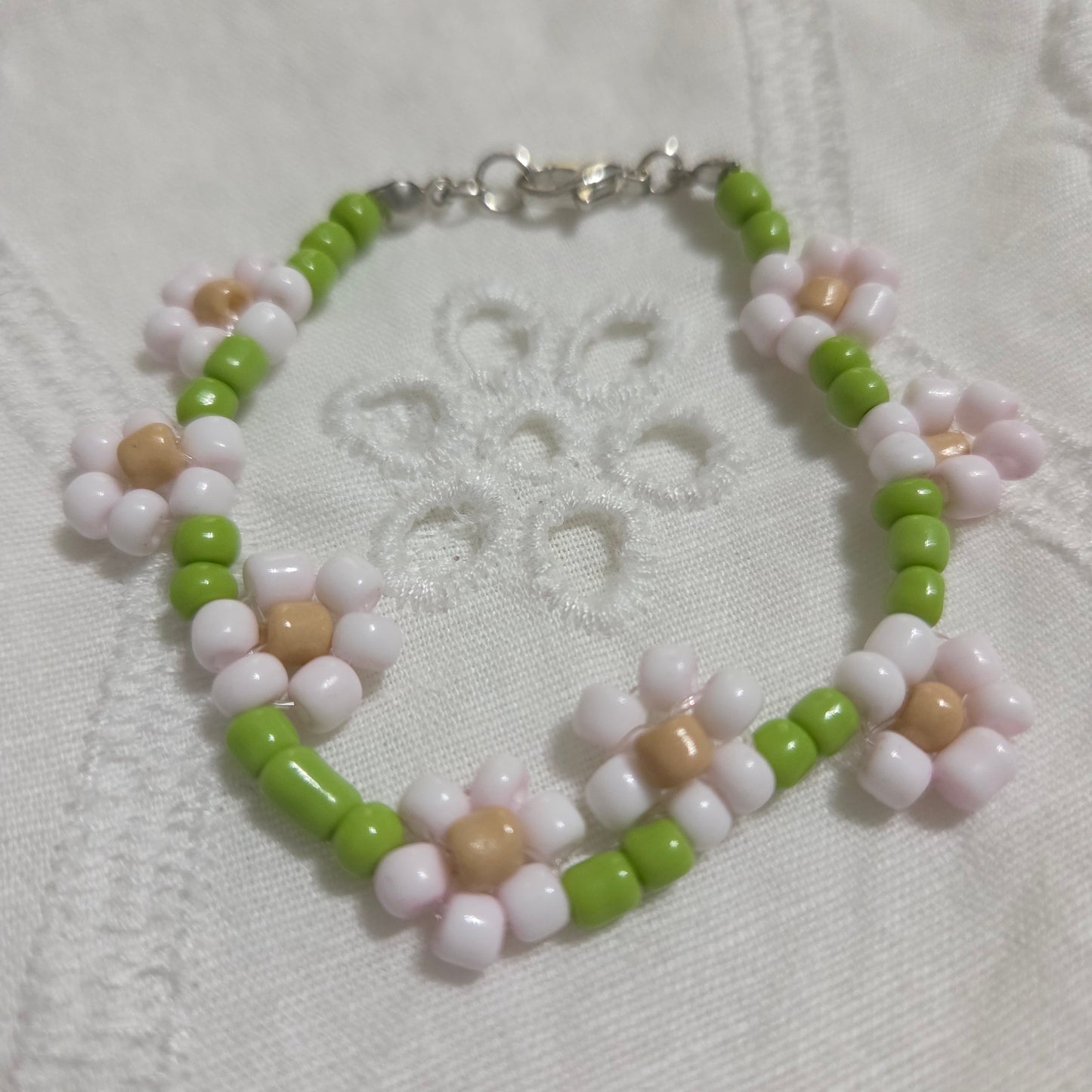 Beaded Flower Bracelet
