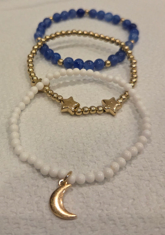 Crescent Moon Bracelet Set
