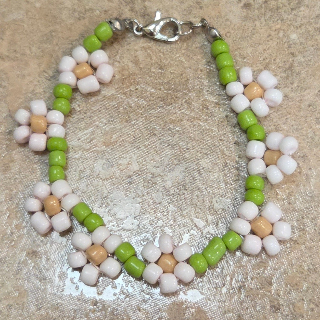 Beaded Flower Bracelet