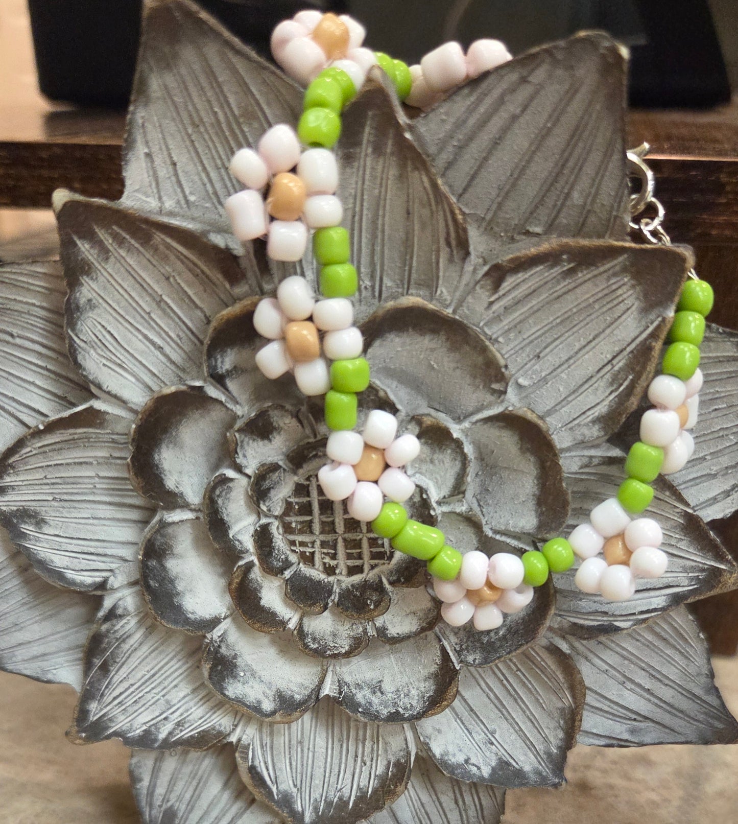 Beaded Flower Bracelet