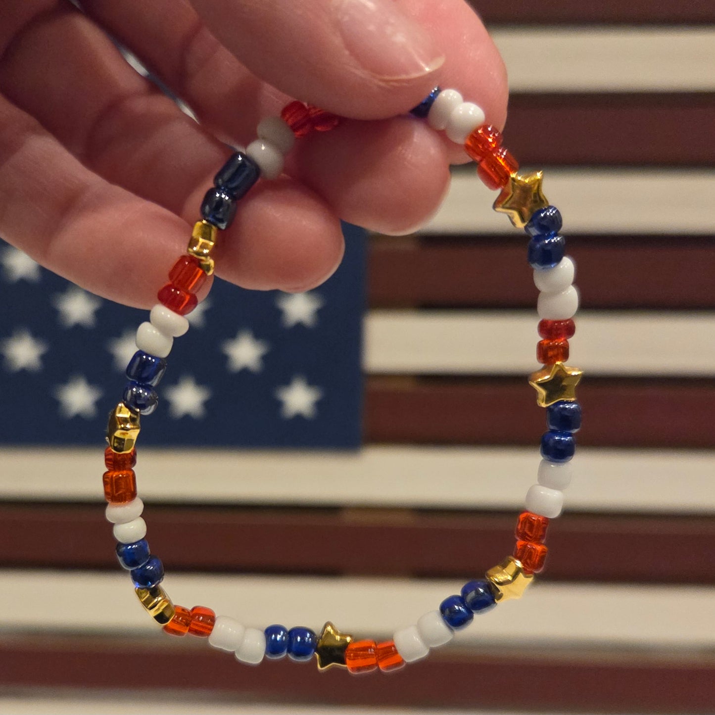Patriotic Elastic Bracelet Set of 4