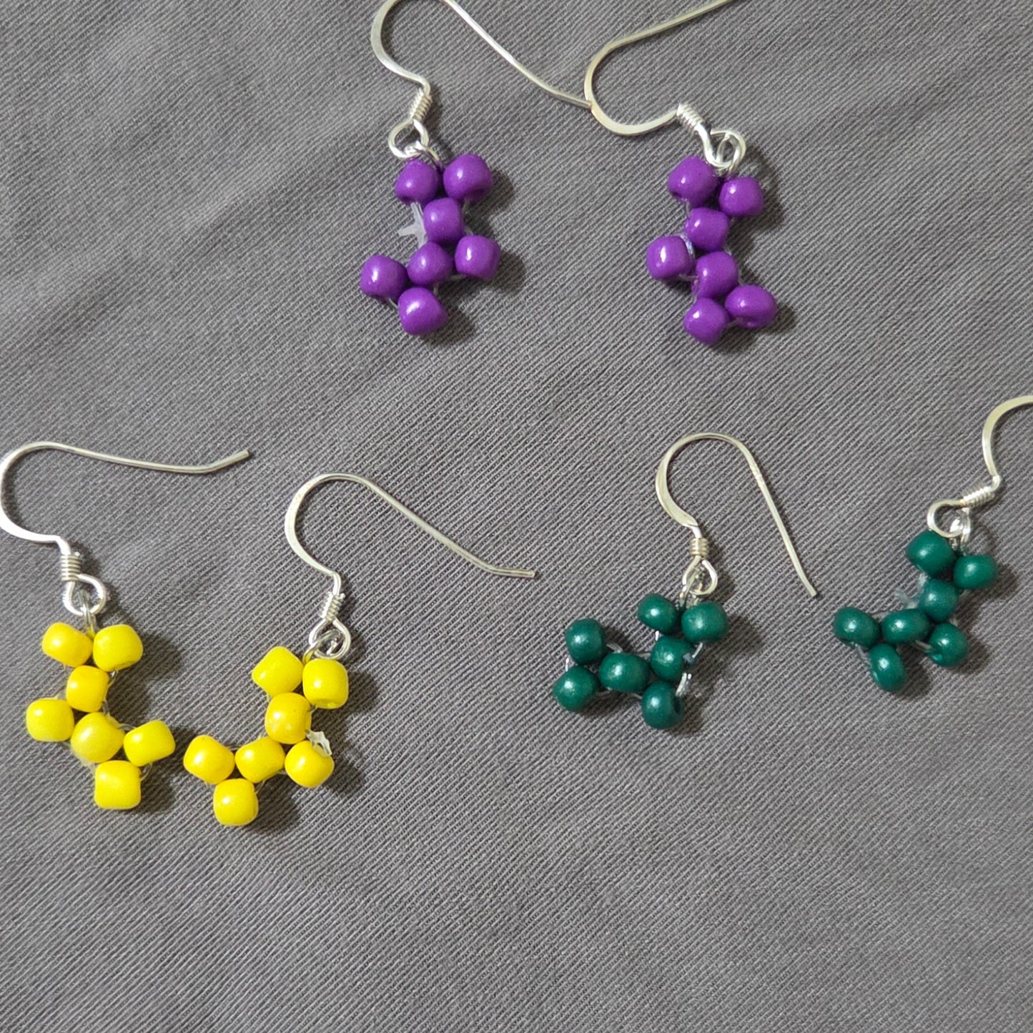 Mardi Gras Pup Earrings
